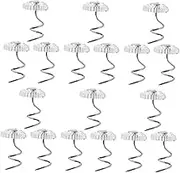 Angoily 100Pcs Transparent Spiral Upholstery Pins Stainless Steel Couch Tacks for Drapery and Furniture Covers Application