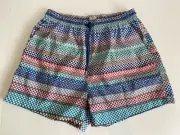 $175 PAUL SMITH Screen Comfort Check Swim Shorts/Trunks Mens Size Small