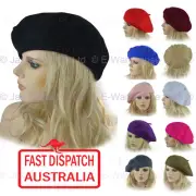 Unisex Ladies Men French Day International Day Hat Wool 70s Party Costume BERET