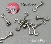 Dental Orthodontic Sliding Crimpable Hook Long Curved Right Left Arch wire hooks