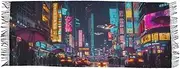 [XYMZR] Cyberpunk City Landscape Women’s Scarf Soft Warm Long Scarves Shawl Wrap for Winter Autumn Spring Travel Office Home, Multi-colored