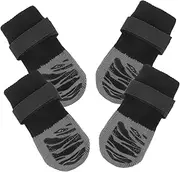 Kisangel Pet Walking Socks 4pcs Dog Cat Nonslip Socks Lightweight Breathable Washable Replaceable