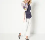 LOGO by Lori Goldstein Alabaster Cropped Jeans - Alabaster (Reg 4) a455196 --