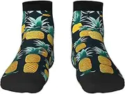 [YANYU] Pineapple Print Workout Everyday Socks For Men And Women All Seasons Comfortable Adult Socks