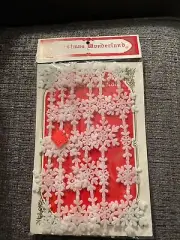 Vintage christmas garland snowflake 1969