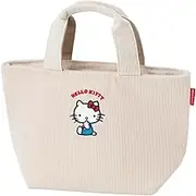 Skater KCOB2-A Corduroy Fabric, Cold Insulation, Lunch Bag, 11.8 x Depth 4.7 x Height 7.1 inches (30 x 12 x 18 cm), Wide Bag, Lunch Box Holder, Lunch Bag, Stylish, Cute, Sanrio Hello Kitty