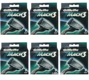 Gillette Mach3 Razor Blade Cartridges. 8 Count (6 Pack) GM8-6