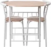 OSJ Round Dining 3-Piece Set, Dining Table, Dining Set, 2 Chairs, Width 27.6 inches (70 cm), Compact Size, 2 Seats, Stylish, New Life