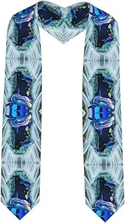 [EdWal] Dolphin print Graduation Stole and Sash Class for Unisex Adult Honor Stole Honor Stole of 2025