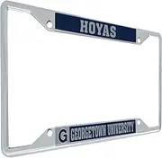 Desert Cactus Georgetown University License Plate Frame Hoyas GU Metal Car Tag Holder for Front or Back of Car Officially Licensed (Mascot - Blue)