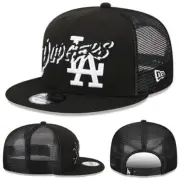 New Era L.A Dodgers Black 950 Snapback Hat MLB Basic Mesh Back Trucker Cap