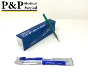 Disposable Safety Scalpel Sterile # 10 Stainless Steel with Handle Box of 10
