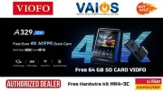 VIOFO A329 4K 60FPS 2 CHANNELS SONY STARVIS+VIOFO 64SD CARD+HARDWIRE KIT