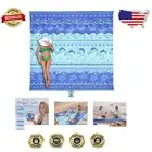 Oversized 11 X 9 FT Waterproof Sandproof Beach Blanket with Stakes & Storage Bag