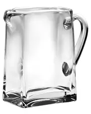 Barski Rectangle Small Glass Pitcher with Handle