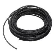 25 Ft - 1/8 in Expandable Braided Cable Sleeve, PET Cable Management, Black