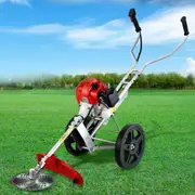 2 Stroke Giantz 62cc Petrol Brush Cutter Whipper Saw Trimmer 3-in-1 Wheel