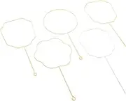 OSALADI Diy 5pcs Traditional Chinese Fan Frame Vintage Palace Style Hollow Frame Elegant Decor for Parties