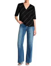 [Sass & Bide] Rivalry Tee in Black Embellished