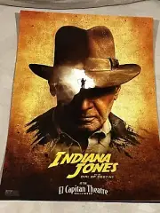 INDIANA JONES AND THE DIAL OF DESTINY Poster EL CAPITAN THEATER Harrison Ford