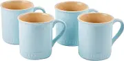 Chasseur La Cuisson Mug 4 Piece Set, 350 ml Capacity, Duck Egg Blue