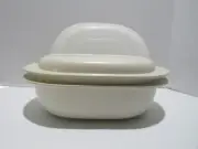 VTG NEW STOCK TUPPERWARE ULTRA 21 OVAL ROASTER SET W/LID, PLASTIC LID & RACK