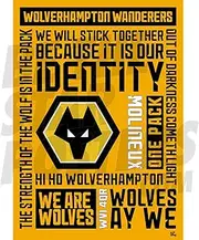 Be The Star Posters Wolverhampton Wanderers FC Word Poster A2 Unframed