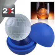 2x Silicone Ice Cube Tray Death Star Ice Mold Ball Maker Silicone Ice Cube Mold