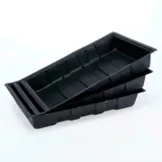 Ozoffer 3Pcs Plastic Rectangle Plant Seedling Propagation Seeding Tray Garden Black