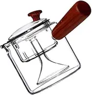 OFFSCH 1Pc Heat Resistant Glass Tea Kettle with Handle Practical Teapot for Home Brewing Glass Teaware for Tea Lovers for Herbal and Loose Leaf Tea