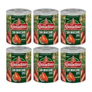 Contadina San Marzano Style Crushed Tomatoes, 28 Oz (Pack of 6 Cans)