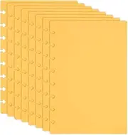 uxcell 4 Pair Discbound Notebook Cover, 5.75" x 8.74" Junior Size PP Disc Planner Cover for Arc Notebook Happy Planner Office Product, Yellow