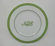RAYNAUD TROPIC GREEN SALAD PLATE - Monogram - 7 1/2" 0509D