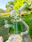 7.8" Glass Bong Windmill Spin Water Pipe Pyrex Hookah Percolator Bubbler W/bowl