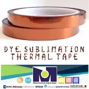 2 rolls Heat resistant thermal tapes sublimation Press Transfer 10mm*30mt Tawny