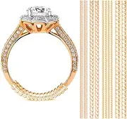 DuBom Ring Size Adjuster – Rubber Tightener for Gold Rings – Silicone Guards for Loose Rings – 4 Sizes Jewellery Spacers – Gold Resizer for Men and Women – 8 Spirals – Comfortable Wear