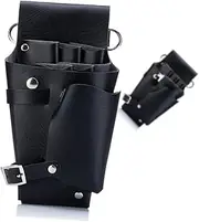 Baluue Barber Tool Belt Bag Hair Scissors Professional Holder Grooming Kit Black