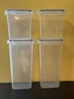 Lot of 4 Cup Modular Canister Food Storage Containers & Lids 1.6 L and 2.8 L