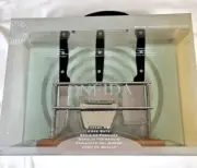 ONEIDA KITCHEN Cheese Knife Entertaining Gift Set Incl Cutting Board Glass NEW