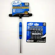 Motion Pro Spinner T-Handle Bit Driver & 9 Piece Nut Driver Set 08-0556 08-0590