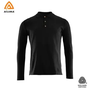 挪威[ACLIMA] LeisureWool Pique Shirt Long Sleeve M / 歐洲製男款美麗諾羊毛長袖Polo衫《長毛象休閒旅遊名店》
