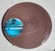 TECEUM 1.5 INCH WEBBING 1500 LB 50 YARDS 208 THREAD 100% PROPYLENE Brown