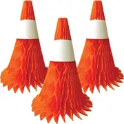 Construction Honeycomb Centrepieces (Pack of 3)