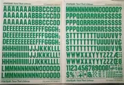 Chartpak Velvet Touch Lettering ITC Machine 72pt/M155 72C Green Rub On