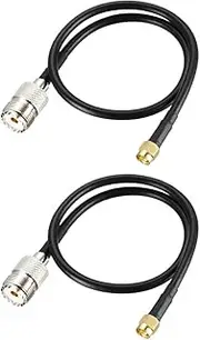 XYWHPGV RF Coax Cable RP-SMA Male to UHF SO-239 Female Coaxial Cable 50 ft 2pcs(0b636 05106 6c42d e4789 800b6 85df1