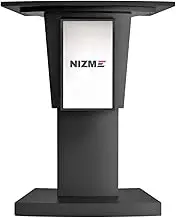 POD 4 Portable Podium, Stand Height Adjustable Lectern Podium Stand with Tilted Desktop & Storage,Standing Laptop Desk with Wheels, Podium Stand for Office, Meetings and Events.