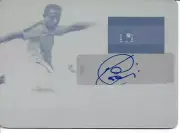 XAVI HERNANDEZ 2015 LEAF LEGENDS OF SPORT YELLOW PRINTING PLATE AUTO #ED 1/1
