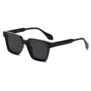 Fashion Square Sunglasses for Women Men Trendy 45 Millimeters A1 Black/Grey
