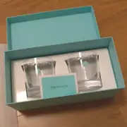 Tiffany & Co. glass cup 2pcs Set Gift Box From Japan rare F/S