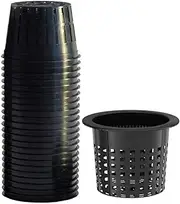 Tectsia 6 Inch Net Cups (12 Pack), Net Pots for Hydroponics, Orchids Mesh Baskets Pots Heavy Duty Hydroponics Supplies with Wide Lip